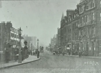 Putney Bridge: infartsväg från Putney High Street, 1898