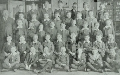 Skolgrupp, okänd skola, 1895