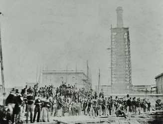Southern Outfall Sewer, Crossness: dignitärer på platsen, 1865
