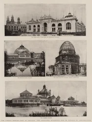 Kommande världsutställningen i Chicago, de viktigaste byggnaderna håller nu på att byggas