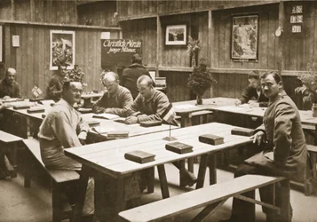 Lässalen, Handforth, illustration från tyska fångar i Storbritannien (fotogravyr)