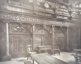 Utsikt över Grays Inn Hall, London, 1885