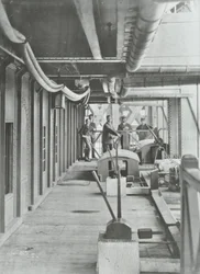 Woolwich Ferry: hydraulisk spakplattform för nordponton, 1896