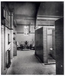 Privata bås och väntområde i Bramley Baths, Leeds