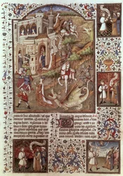 17294, fol 448 St George som dödar drakar