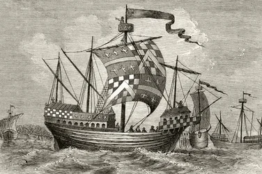 Ett krigsskepp från 1400-talet, från 