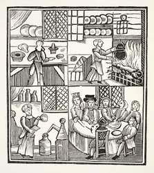 En samling kökskvitton, illustration från Chap-books of the artonde århundradet av John Ashton, pub. 1882