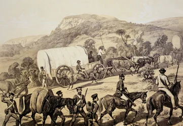 En konvoj av vagnar, från scener i Kafirland och incidenter i Kafirkriget 1851-53