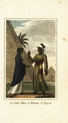 En kopt man och kvinna från Egypten