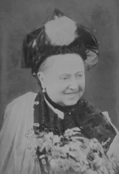 A Jubilee Portrait of Queen Victoria (1819-1901) Laughing, 21 juni 1887 (sepiafoto)