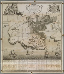 En plan över staden och citadellet i Plymouth
