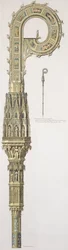 En geometrisk höjd av William of Wykehams (c. 1320-1404) crozier publicerad 1785