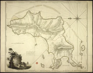 En ny och korrekt karta över ön Carriacou i Västindien
