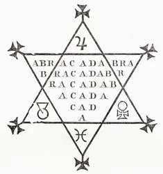 Abrakadabra, ur ”The Ingoldsby Legends or Mirth and Marvels” av Thomas Ingoldsby, utgiven 1865