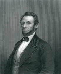 Abraham Lincoln, graverad av H. C. Balding, 1800-talet