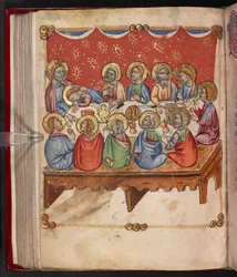 Lägg till. 17466, f.107v Nattvarden