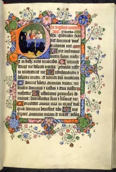 Lägg till. 42131 f.46r, Vigils of the Dead (Office of the Dead), med gotiska quadrata, från Bedford Hours and Psalter