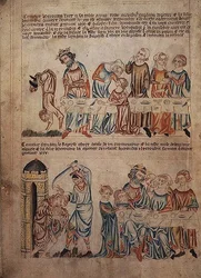 Lägg till 47682 f.21v Salome som dansar före Herodes och Johannes Döparens död, från 