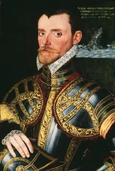 Amiral Sir Richard Hawkins (1532-1595), ca 1590 (olja på pannå)