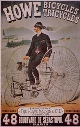 Annons för Howe-cyklar (litho i färg)