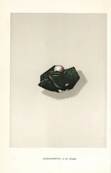 Alexandrite in the rough, från Edwin Streeters "Precious Stones and Gems", London, George Bell & Sons