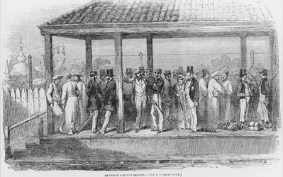En indisk järnvägsstation, 1854