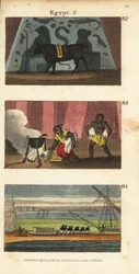 Den forntida egyptiska idolen Osiris som en oxe 82, Saracenen Omar brände Ptolemaios Soters bibliotek 642 83 och Napoleons trupper förde bort Alexanders grav 84