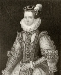 Anna av Österrike, från "History of the Reign of Philip II", publicerad 1855