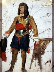 Pansar (ca 1615) i Louvren, Paris, ca 1850 (akvarell och gouache på papper)