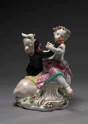 Asien och Afrika, tillverkad av Chelsea Porcelain Factory, c.1760