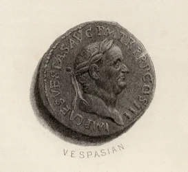 Aureusmynt, från Vespasianus tid, Titus Flavius Vespasianus