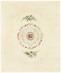 Be Thine, ca 1830 (valentin i färg med spetskant)