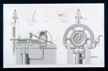Bishops Rotary Steam eller Disc Engine från Cyclopaedia of Useful Arts & Manufactures, redigerad av Charles Tomlinson, ca 1880-talet