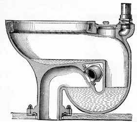 Bostels No. 7 Excelsior Wash-Out toalett , 1870