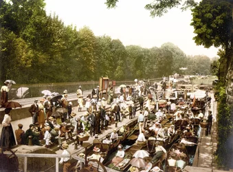 Boulters Lock (handfärgat foto)