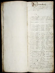 Bursars långa bok, från 1655 (penna och bläck på papper)