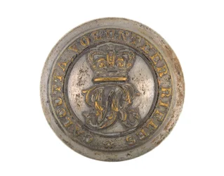 Button, Calcutta volontärgevär, före 1901