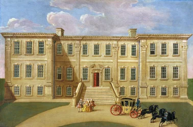 Calke Hall, Derbyshire, le Nofoa o Sir Henry Harpur, Baronet, c.1734 swed