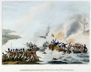 Kampanj (expedition) av Egypten (1798-1801): Avstigning av den engelska armén i Egypten, 8 mars