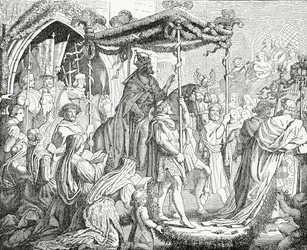 Karl IV, helige romerske kejsare, besökte påven Urban V i Avignon 1365, 1882