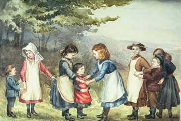 Barnspel, ca 1880 (wc på papper)