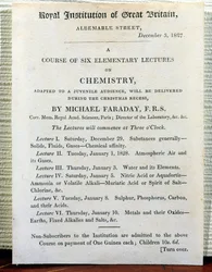 Julhandbok för sex elementära föreläsningar om kemi av Michael Faraday (1778-1829) 3 december 1827