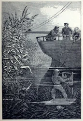 Rensa skruven, från Under vågorna, eller Dykning i djupt vatten, pub. 1887.