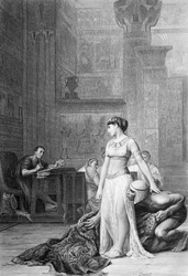 Cleopatra och Caesar från "Anthony and Cleopatra", från "The Works of Shakspeare (Imperial Edition) redigerad av Charles Knight