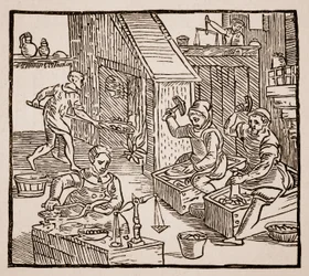 Coiners at Work, 1577 (sepiafoto)