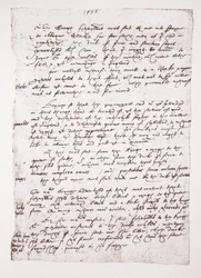 Kopia av ett holografmemo av John Hawkins angående hans kontakter med Spanien, 1576