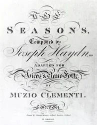 Omslag till notbladet till "Seasons" av Joseph Haydn (1732-1809)