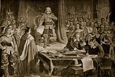 Cromwell vägrar kronan, illustration från Hutchinsons Story of the British Nation, c.1923