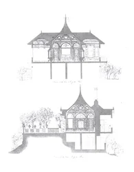 Tvärsnitt av sommarhuset i Buckingham Palace, från 