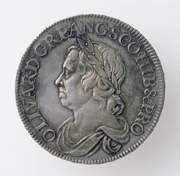 Oliver Cromwells krona (1599-1658), London Mint, 1658 (framsidan) (silver) (för baksidan se 168062)